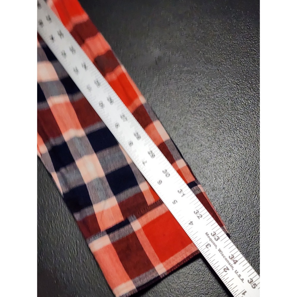 Old Navy Plaid Flannel Boyfriend‎ Shirt XL Tall Red Blue - Picture 6 of 9